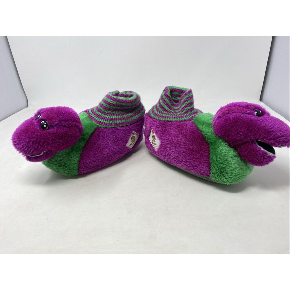Vintage 1993 Barney Kids/Toddler Slippers- XL 11-12 The Lyons Group